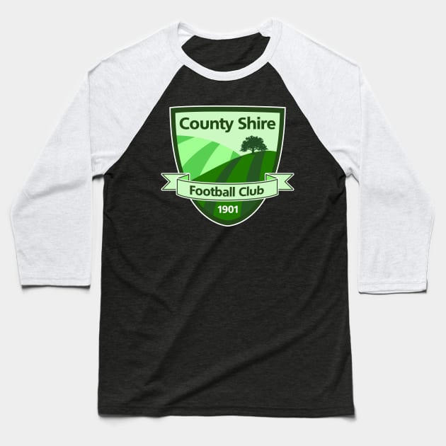 County Shire Football Club Baseball T-Shirt by Kev Brett Designs